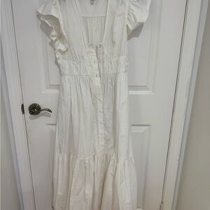 10 Crosby Derek Lam Cream Ruffled Sleeve Top